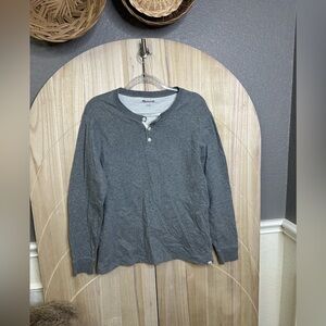 Madewell Heathered Double-down Henley Tee men’s size medium